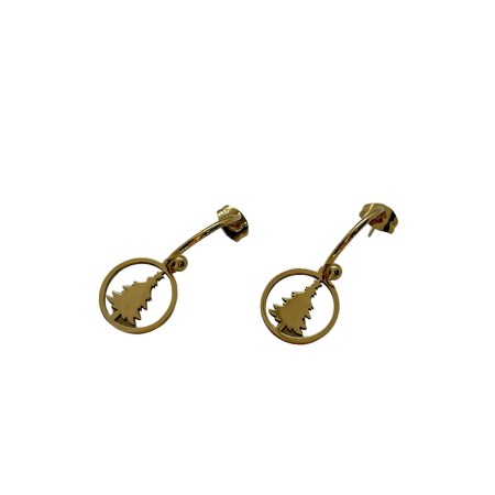 earrings steel gold tree2